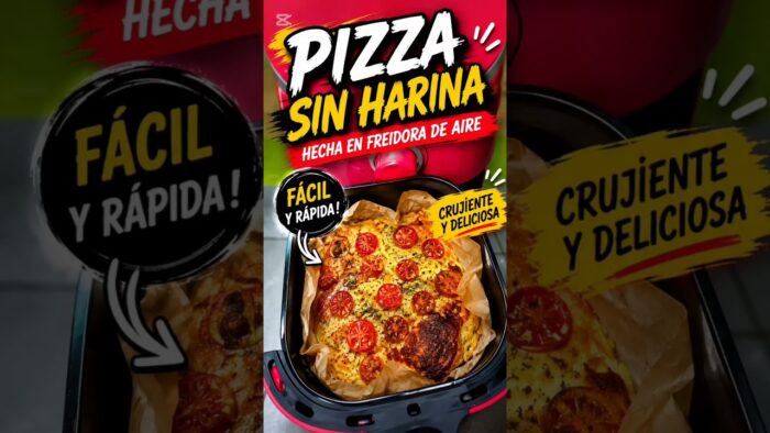 🍕 ¡PIZZA SIN HARINA en FREIDORA DE AIRE! 🤯🔥 #airfryer