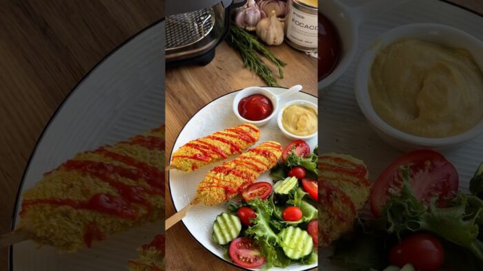 Корн-доги без капли масла #готовка #cooking #готовимподомашнему #рецепты #food #новыйрецепт #recipe