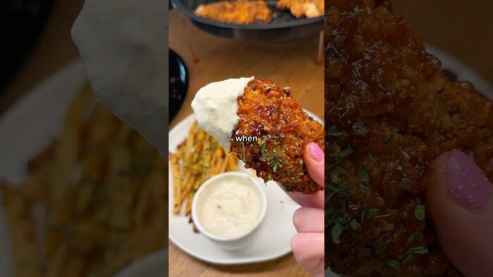 Air Fried Sweet Chilli Chicken Tenders & Fries! ❤️ From an Instagram collab I did with Panasonic!