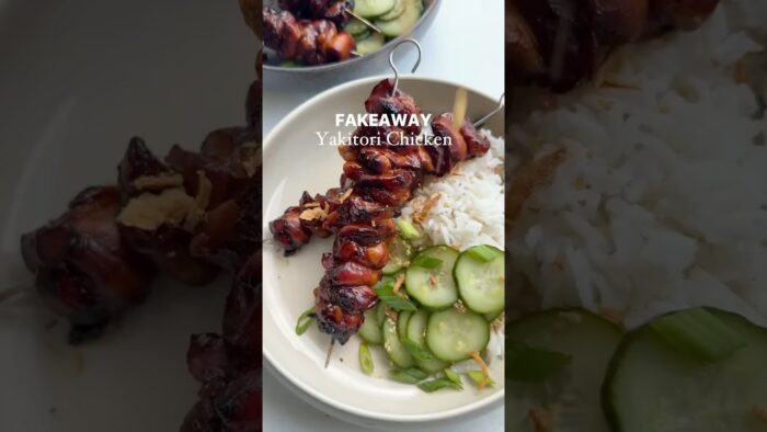 Air Fryer Chicken Yakitori Skewers đ #airfryer #chicken #yakitori #skewers #recipe #fakeaway