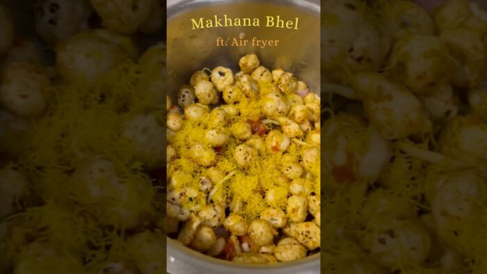 Air Fryer Makhana Bhel #airfryer #makhanasnacks #healthy #shorts #bhel #makhanachaat #viral #trend
