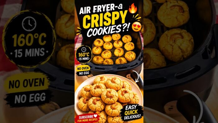 Air Fryer-এ এমন Crispy Cookies?! 😍🔥 মাত্র 15 মিনিটে! #shorts #airfryer #airfryerrecipes #cookies