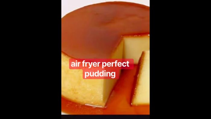 Air fry pudding recipe  #food ￼ #pudding #airfryer #shorts