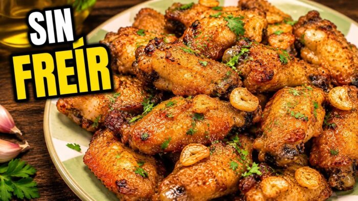 Alitas de Pollo al Ajillo en Freidora de Aire ¡Fáciles, Jugosas y Saludables!