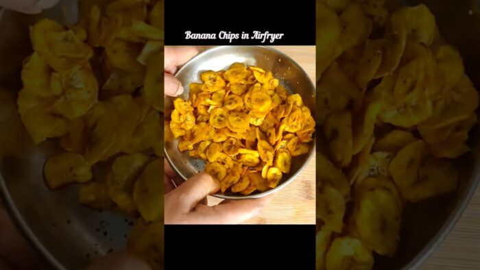 Banana Chips in Air Fryer 🍌 | Crispy & Healthy Snack! #youtubeshorts #shorts #viral #trending #chips