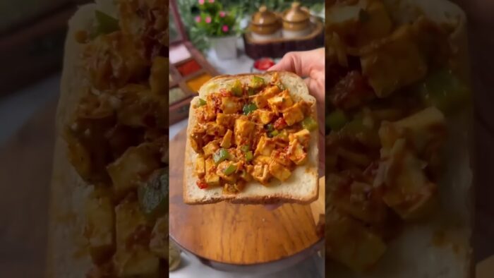 Cheesy Paneer Toast Recipe | Air Fryer Paneer Sandwich #shorts