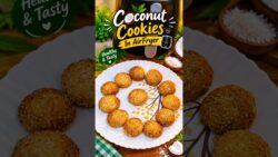 Coconut Cookies in Air Fryer 🥥🍪 | Crispy & Healthy Cookies | Easy Recipe #Shorts #shortsfeed
