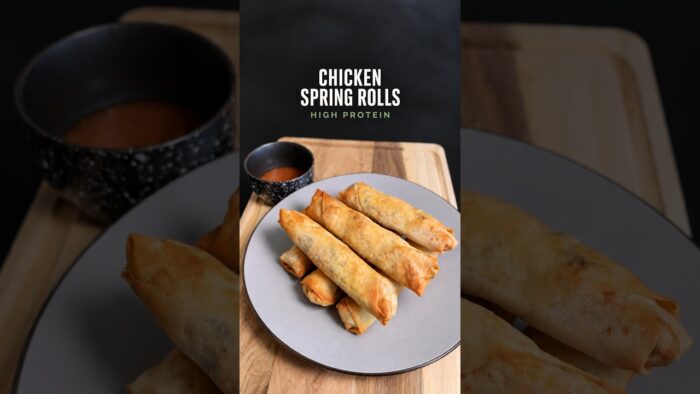 Crispy Chicken Spring Rolls | High-Protein Air Fryer Recipe