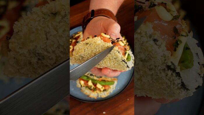 Crispy Salmon Sushi Tacos in 9 Minutes