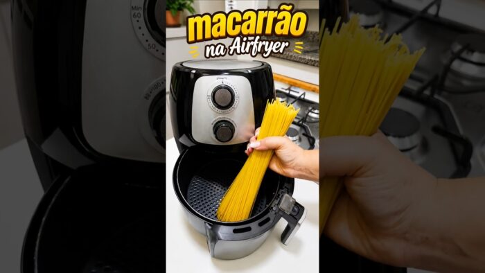 DESSE JEITO VOCÊ NUNCA VIU! MACARRÃO na Air Fryer 😋#macarrão #Airfryer #cremoso