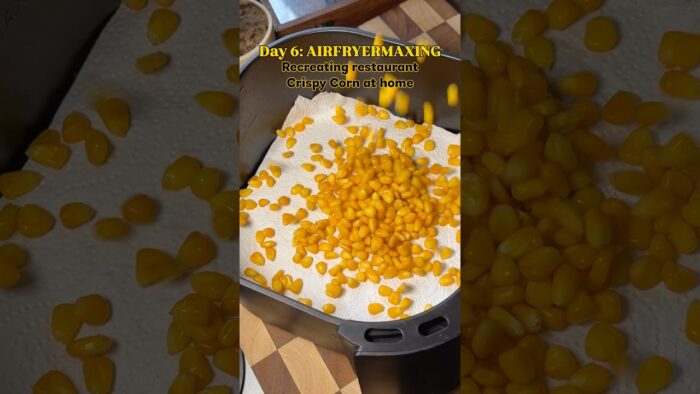 Day 6 of 30: AIRFRYERMAXING 🚀 #fyp #airfryer #homechef #corn #recipe #shorts #shortvideo
