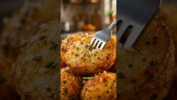 [EASY] Crispy Garlic Parmesan Potatoes 🤤🔥 Full Recipe Cooking Video #easyrecipe #food #cookingtips