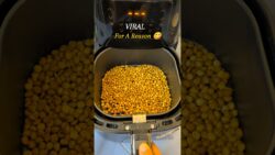 Guilt free Chana dal Namkeen in Air Fryer🤤😋|| Oil free snacks🫣 #shorts #viral #trending #reels #food