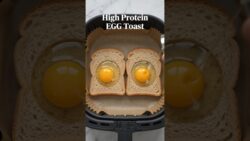 High Protein Air Fryer Egg Toast! 💪 #Shorts