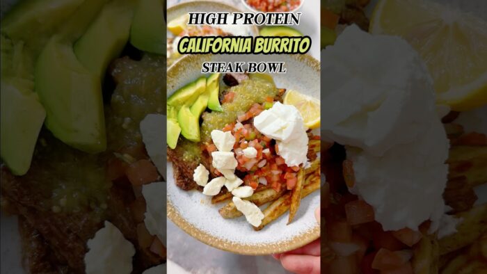 High Protein California Burrito Steak Bowl Recipe I Easy Airy Fryer Meal under 30 minutes