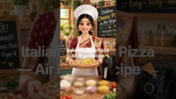 Italian Cheese Pizza — Air Fryer Recipe 🍕🧀#shorts #pizza #pizzarecipe #shortsfeed #trending