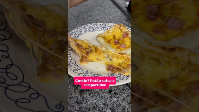 🍕 MINI PIZZA EM 2 MINUTOS SÓ COM 4 INGREDIENTES! 😍
