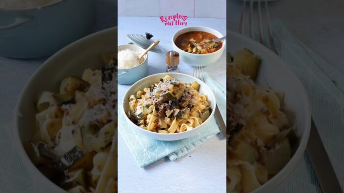 Nudeln mit Hackfleisch & Zucchini in 25 Minuten #rezeptemitherz #zucchini #thermomix