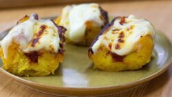 Plátano con queso y bocadillo en Airfryer 🧀