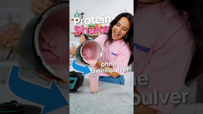 Proteinshake ohne Proteinpulver? Probier diesen leckeren Himbeer-Eiweiß-Shake! #proteinshake