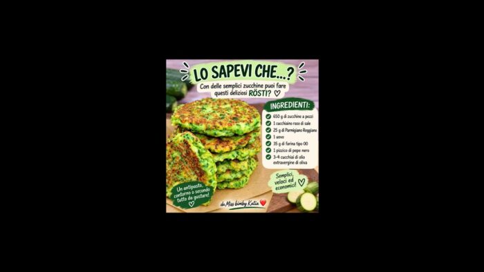 RÖSTI DI ZUCCHINE 💚#zucchine #rosti #BimbyTM7 #CenaVeloce