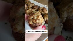 Simple Air Fryer Stuffed Mushrooms #shorts #foodshorts #airfryer