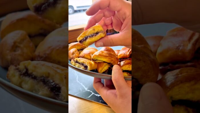 #Torrijas con #bollos de #leche y #nutella #postrefácil #receta en #airfryer #chocolate #casero