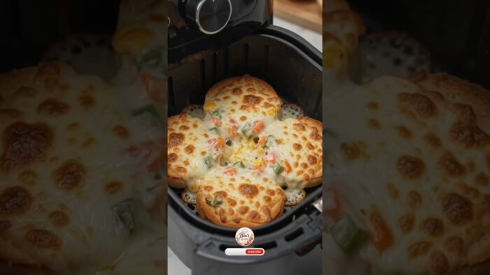 Unique Cheesy Burger Bun Snacks Recipe in Air Fryer🤤#shorts #viral #trending #ytshorts #yt #snacks