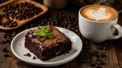 Brownie de chocolate y café