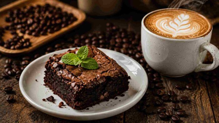 Brownie de chocolate y café