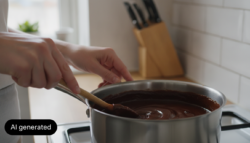Pirámides de nueces: pastel de chocolate y nueces al horno
