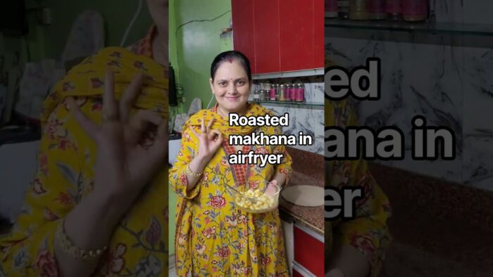roasted makhana in airfryer#trending#ytshorts#cooking#easy recipe